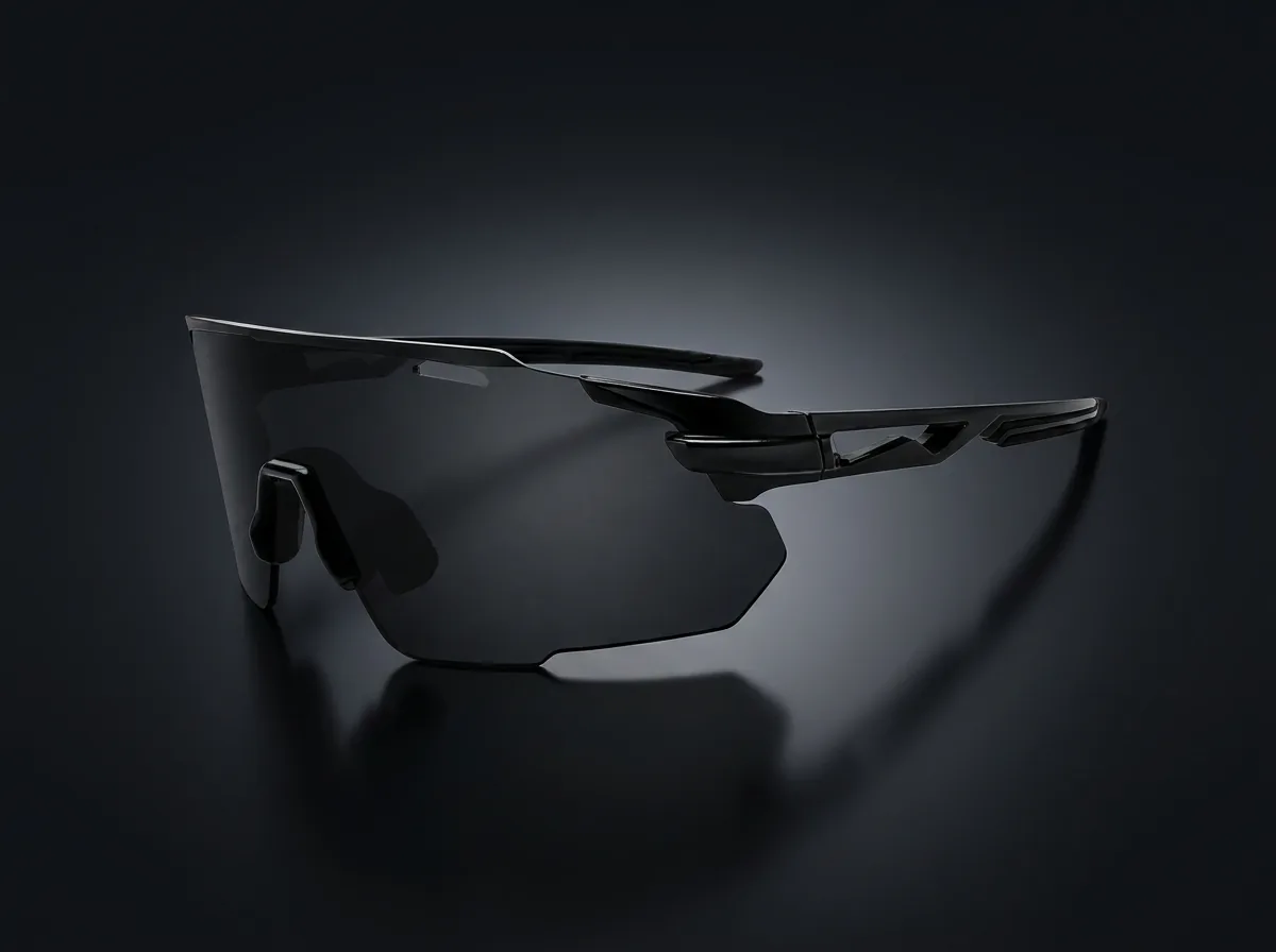 Nordkapp Sport – svart sportssolbrille med wraparound-passform